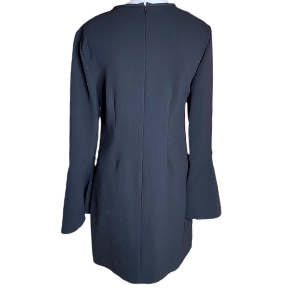 Rachel Zoe Moner Dress Black Ruffle Trumpet Sleeve - Picture 4 of 8